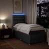 Sommier à lattes de lit avec matelas Gris foncé 80x200 cm Tissu 