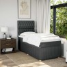 Sommier à lattes de lit avec matelas Gris foncé 80x200 cm Tissu 