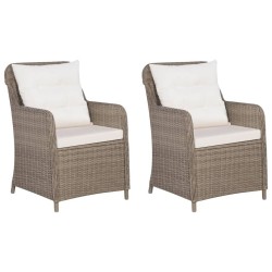 Ensemble à manger de jardin 3 pcs Marron 