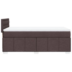 Sommier à lattes de lit avec matelas Marron foncé 90x190 cm 