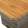 Ensemble à manger de jardin 3 pcs coussins gris résine tressée 