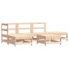 Salon de jardin 6 pcs Bois de pin massif 