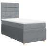 Sommier à lattes de lit et matelas Gris clair 90x190 cm Tissu 