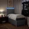 Sommier à lattes de lit et matelas Gris clair 90x190 cm Tissu 