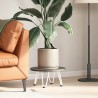 Pieds en épingle à cheveux pour table basse 4 pièces Blanc 20 cm Acier massif 