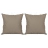 Canapé 3 places avec oreillers taupe 180 cm tissu microfibre 