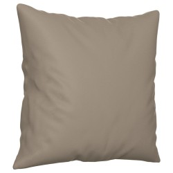 Canapé 3 places avec oreillers taupe 180 cm tissu microfibre 