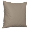 Canapé 3 places avec oreillers taupe 180 cm tissu microfibre 