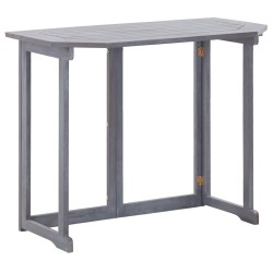 Ensemble de bistro 2 pcs Bois d'acacia solide Gris 