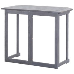 Ensemble de bistro 2 pcs Bois d'acacia solide Gris 
