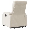 Fauteuil inclinable électrique beige tissu microfibre 