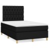 Sommier à lattes de lit avec matelas noir 120x190 cm tissu 