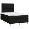 Sommier à lattes de lit avec matelas noir 120x190 cm tissu 