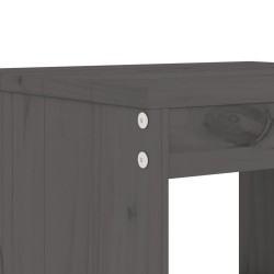 Ensemble de bar de jardin 5 pcs gris bois de pin massif 