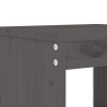 Ensemble de bar de jardin 5 pcs gris bois de pin massif 