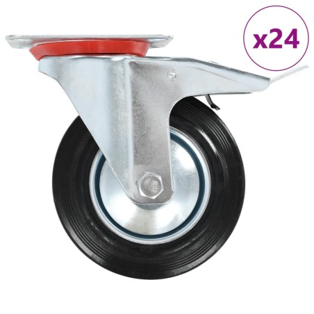 24 pcs Roulettes pivotantes 160 mm 