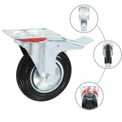 24 pcs Roulettes pivotantes 160 mm 