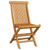 Chaises de jardin et coussins bleu lot de 6 Bois de teck massif 