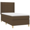 Sommier à lattes de lit matelas et LED Marron foncé 100x200cm 
