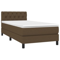 Sommier à lattes de lit avec matelas Marron foncé 80x200 cm 