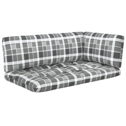 Salon de jardin palette 4pcs avec coussins Bois de pin imprégné 