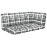 Salon de jardin palette 4pcs avec coussins Bois de pin imprégné 