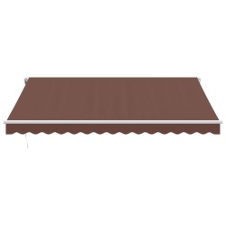 Auvent rétractable automatique marron 400x350 cm 