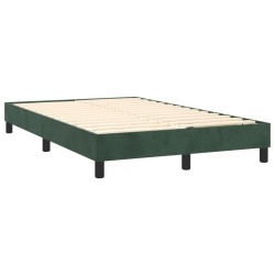 Sommier à lattes de lit avec matelas LED Vert foncé 120x200 cm 
