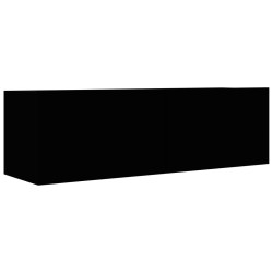 Ensemble de meuble TV 7 pcs Noir Bois d'ingénierie 