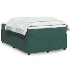 Sommier à lattes de lit avec matelas vert foncé 120x190 cm 