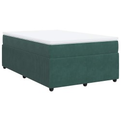 Sommier à lattes de lit avec matelas vert foncé 120x190 cm 