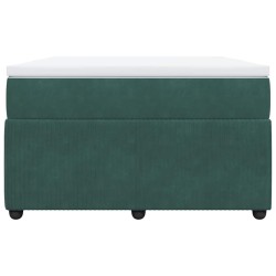 Sommier à lattes de lit avec matelas vert foncé 120x190 cm 
