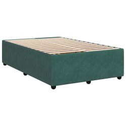 Sommier à lattes de lit avec matelas vert foncé 120x190 cm 