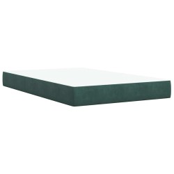 Sommier à lattes de lit avec matelas vert foncé 120x190 cm 
