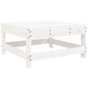 Salon de jardin 7 pcs Blanc Bois de pin massif 