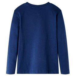 T-shirt enfants à manches longues bleu marine 104 