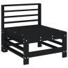 Salon de jardin 6 pcs Noir Bois de pin massif 