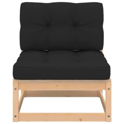 Salon de jardin 5 pcs avec coussins Bois de pin massif 