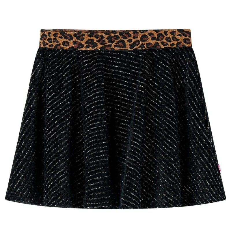 Jupe pour enfants avec ceinture léopard noir 140 