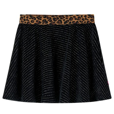 Jupe pour enfants avec ceinture léopard noir 140 