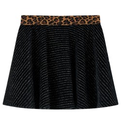 Jupe pour enfants avec ceinture léopard noir 140 
