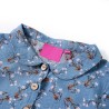 Robe pour enfants à manches longues bleu essence 140 