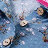 Robe pour enfants à manches longues bleu essence 140 