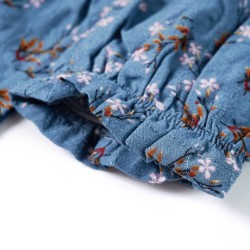 Robe pour enfants à manches longues bleu essence 140 