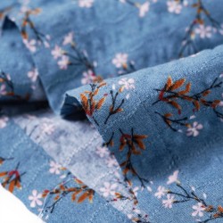 Robe pour enfants à manches longues bleu essence 140 