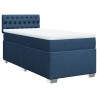 Sommier à lattes de lit avec matelas Bleu 90x190 cm Tissu 