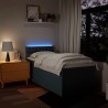 Sommier à lattes de lit avec matelas Bleu 90x190 cm Tissu 