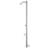 Douche de jardin avec base marron 220 cm Acier inoxydable 