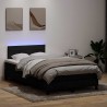Sommier à lattes de lit avec matelas noir 120x210 cm velours 