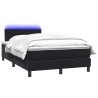 Sommier à lattes de lit avec matelas noir 120x210 cm velours 